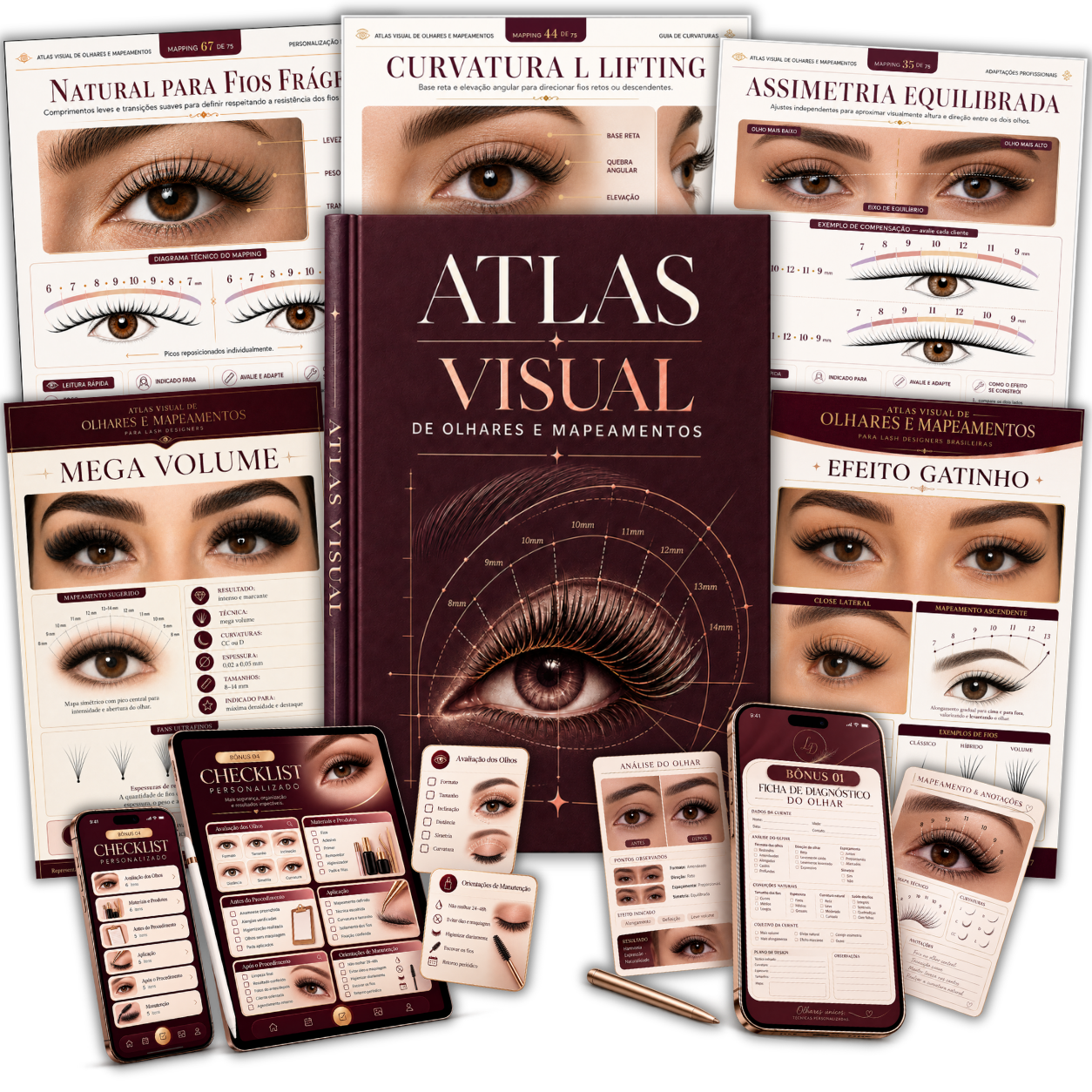 Atlas Visual de Olhares e Mapeamentos — mockup do produto